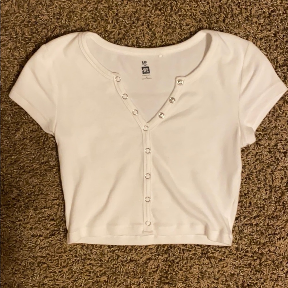 button up baby tee
